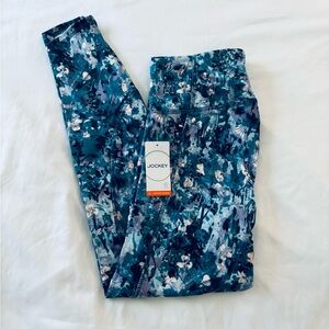NEW Jockey Leggings High Waist Floral Pockets moisture wicking size Small 6/8